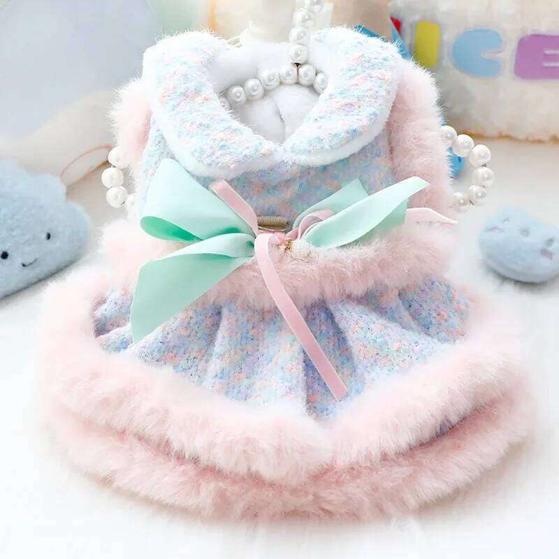 Luxury Warm Princess Pet Dress Coat Symphony Fragrance Traction Dog Clothes for Small Dogs XJ251225