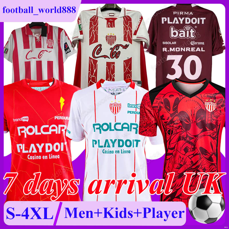4XL LIGA MX Necaxa 25 26 Soccer Jerseys D.CAMBINDO BADALONI 2025 Football Shirts K.ROSERO P.PEREZ football kits A.PALAVECINO D.DE BUEN J.ROJAS RAUL Men Kids Kits Socks Sets