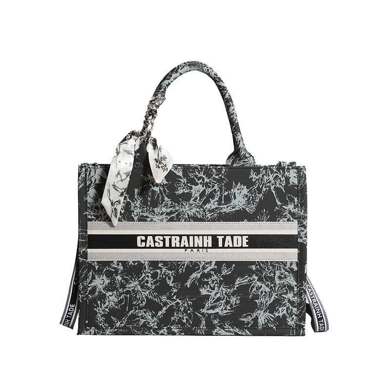 Cross-Border Foreign Trade Handheld Tote for Women New Letter Print Single Shoulder Large Stylish Versatile Casual Crossbody Bag