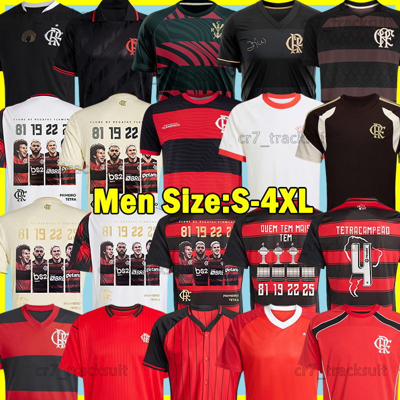 XXL 4XL 2025 2026 CR Flamengo Soccer Jerseys 25 26 27 Retro Baseball Men jersey Goalkeeper Vest Training 1981 Remake 130th anniversary 21-22 Special Football Shirts