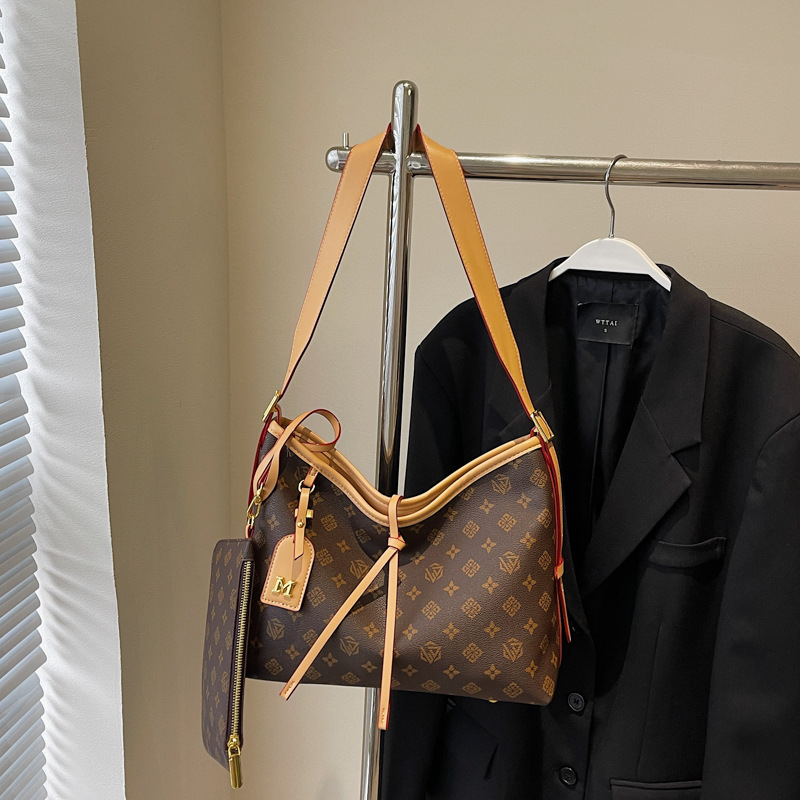 Luxury Bag 2026 New Monogram Tote Bag for Women, Large Capacity Convertible Shoulder Purse, Premium Commuter Crossbody Bag