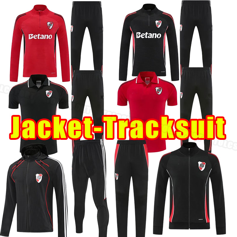 Jacket set 25/26 River Plate soccer tracksuits plates 2025 2026 FERREIRA M.BORJA PRATTO DE LA CRUZ PONZIO BORRE PINOLA fans player football shirts training polo