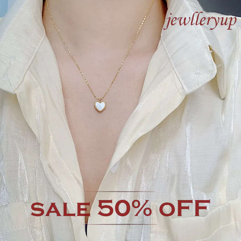 Necklace for Women, Luxury High-end Pendant, S925 Silver Vintage Exquisite Simple Heart-shaped, Gold White Mother of Pearl, Niche Daily Wear Party Dat