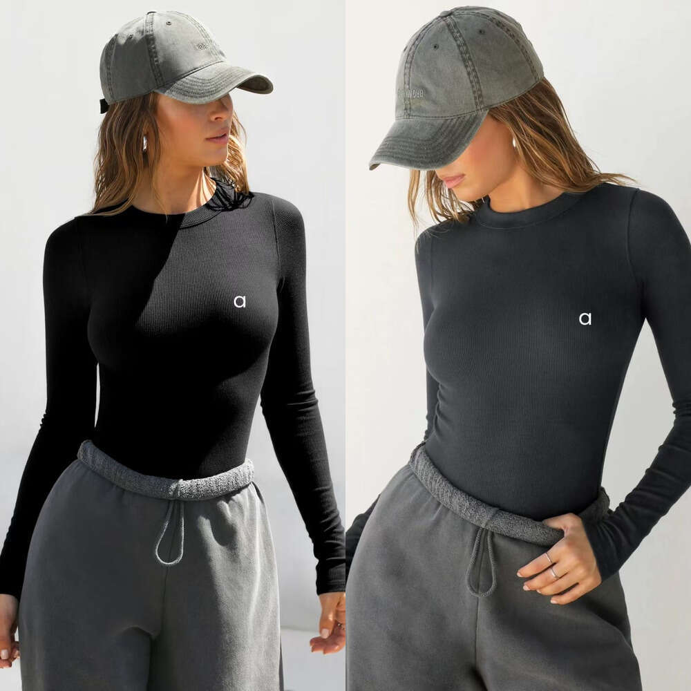 2026 10A alonessities set Women sweat set Yoga Shirt Long Sleeves Solid Color Backless Gym Shaping Outfit Shirts Sportswear alonessities set men clothes