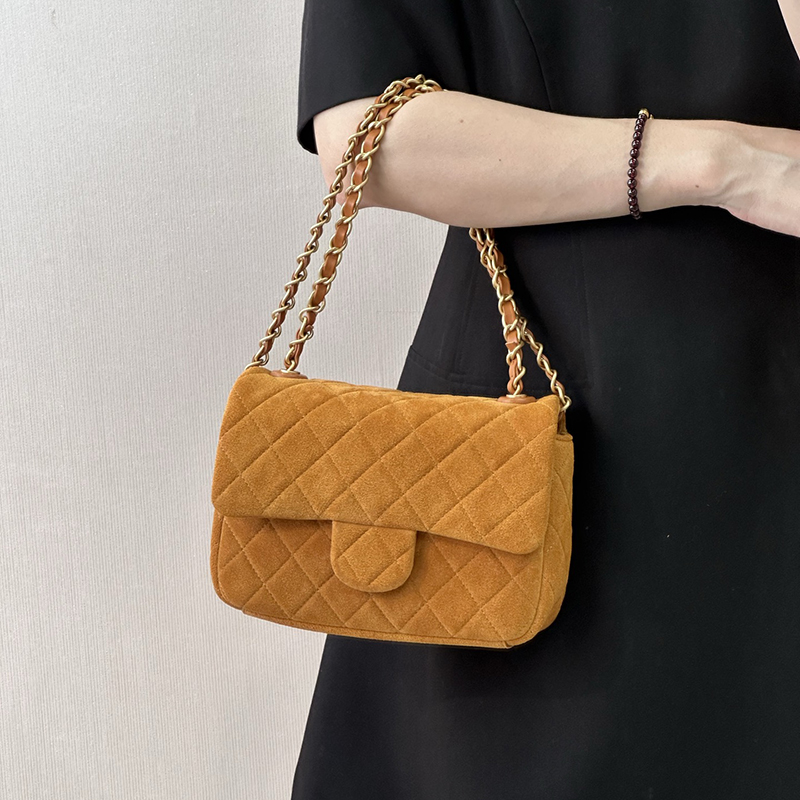 Designer Mini Flap Bag 20cm Suede calfskin lambskin Shoulder bag Luxury Crossbody Bag Diamond quality With box CAS5989