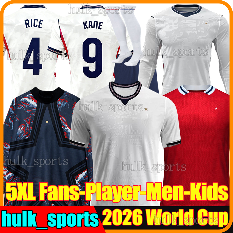 5XL 26/27 eNGLanD KANE soccer jerseys 2026 World Cup RICE EZE BOWEN RASHFORD ROGERS KONSA GUEHI HENDERSON BURN PICKFORD men women kids kit socks sets football shirts