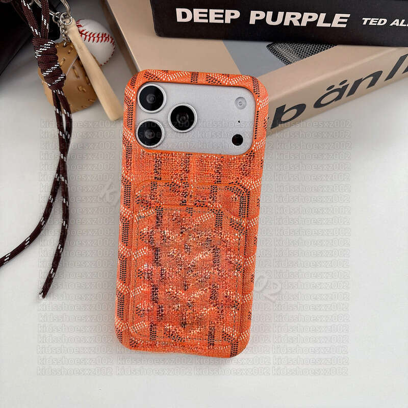 GY Phone Case Designer Card Slot Phone Case For Iphone17 Pro Max Holder Half Cover Apple Iphone 16 Wallet Luxury Style Phone Case Coque Luxe Iphone Case
