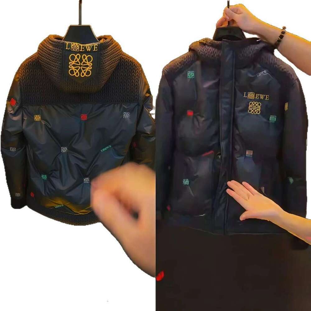 Autumn Winter New Trendy Fashion Men's Hooded Versatile Letter Stylish Jacket Cotton Clothing