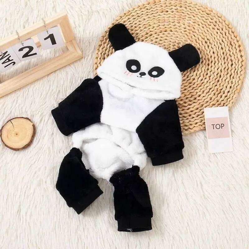 Panda Transformation Clothes New Thick Warm Winter Outfit Small Dog Corgi Teddy Bichon Cat Clothing XJ251225