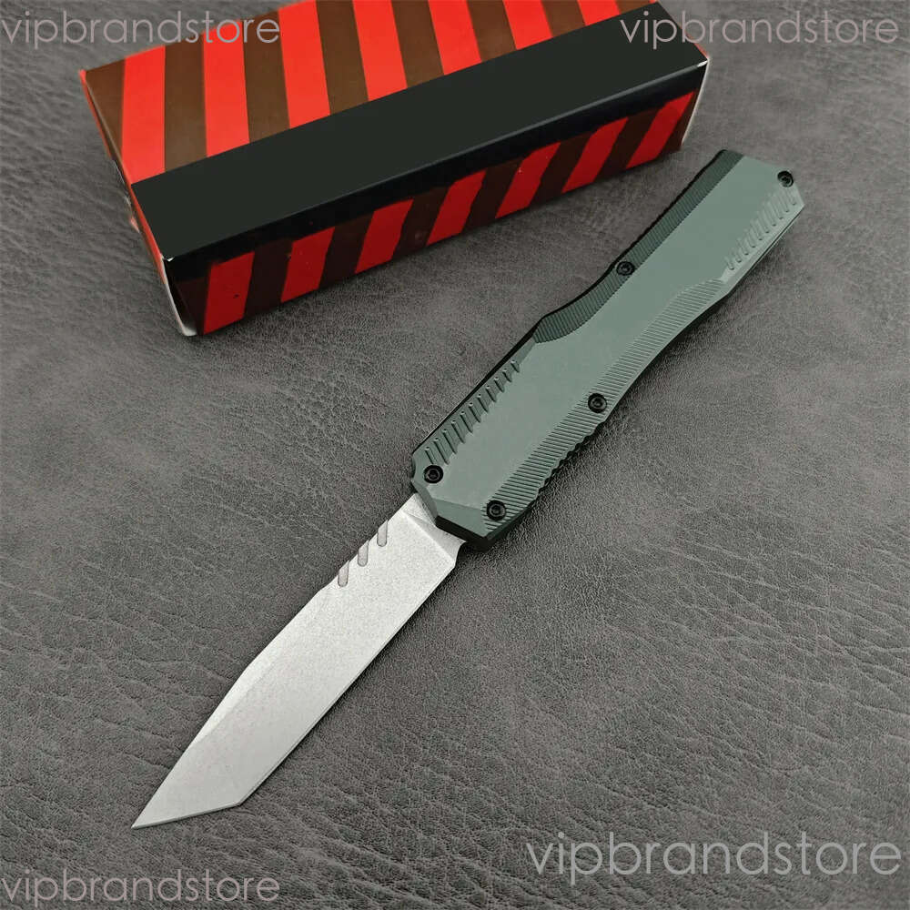 KS Livewire 9000 OTF Tactical EDC Pocket Knife 20CV Stonewashed Portable Outdoor Hunting Camping fixed blade knife Mliitary Defense Survival Knifes 75