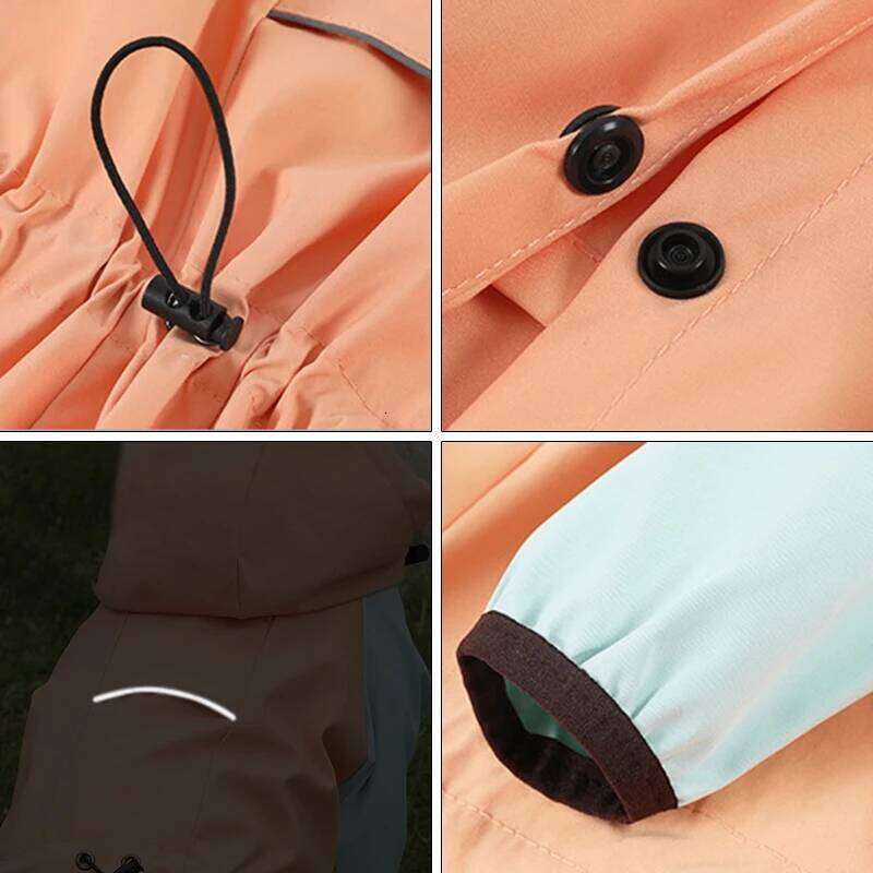 Towable Puppy Dog Raincoat Waterproof Pet Jumpsuit for Small Dogs Pomeranian Poodle Maltese Rain Coats Overalls mascotas Clothes XJ251225