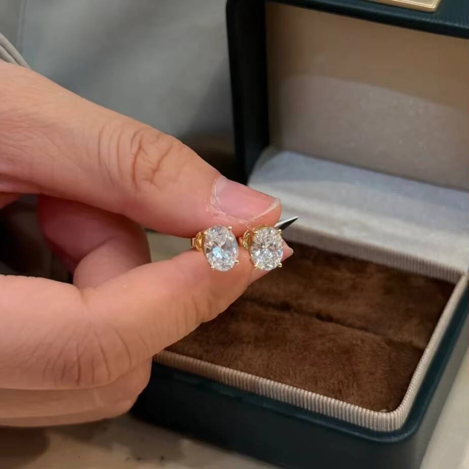 Stars Igi Certified HPHT CVD Vvs1 VS Lab Grown Created Diamond 14k 18k Solid Gold White Gold Push Backs Earrings Studs