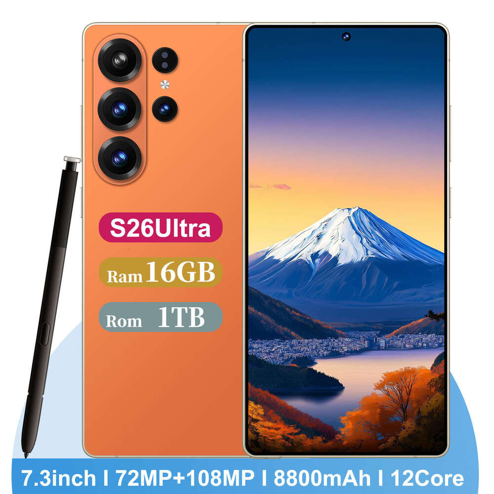 Global Version S26 Ultra Smartphone Android 7.3Inch Large Screen 5G Phone 16+1T Dual SIM,Mobile phone,Google Play Store SANNAING