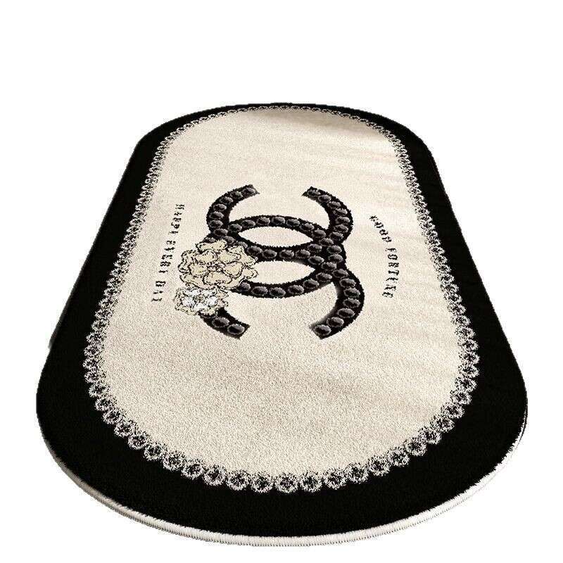 French Style Fragrance Imitation Cashmere Bedside Blanket Light Luxury High-End Feel Oval Stain-Resistant Spring and Autumn Plush Thickened Non-Slip M