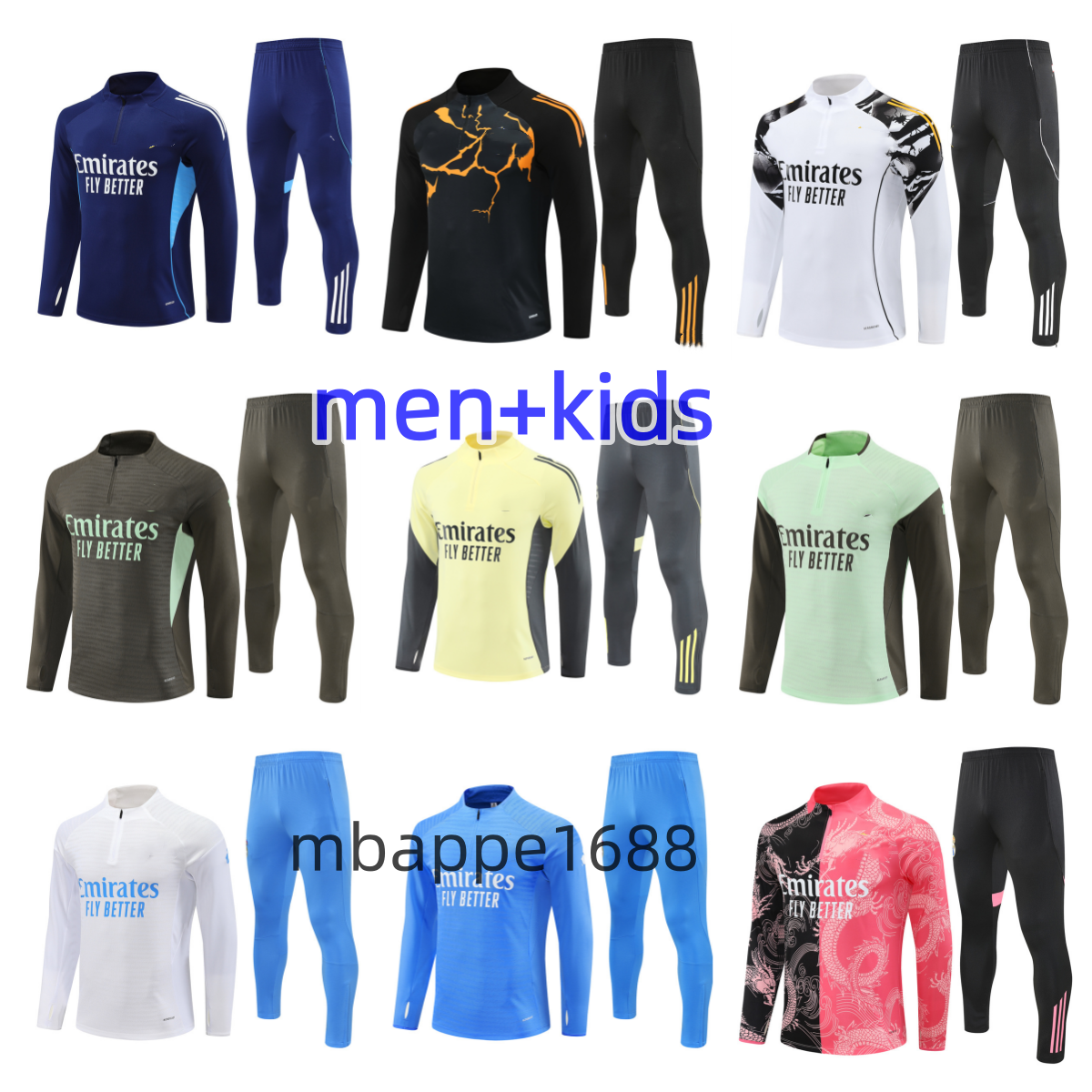 2026 27 Madrids football Tracksuit Training Suit Vini Jr Bellingham mbappe 25 26 Madrides Tracksuit Men Kids soccer kits Chandal Futbol Survetement Foot