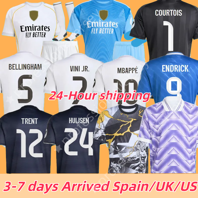 3xl 4xl soccer Jerseys Reals MAdrID 25 26 football shirt TRENT VINI JR RODRYGO RUDIGER HUIJSEN VALVERDE CAMAVINGA MODRIC kids kit Football shirt uniforms