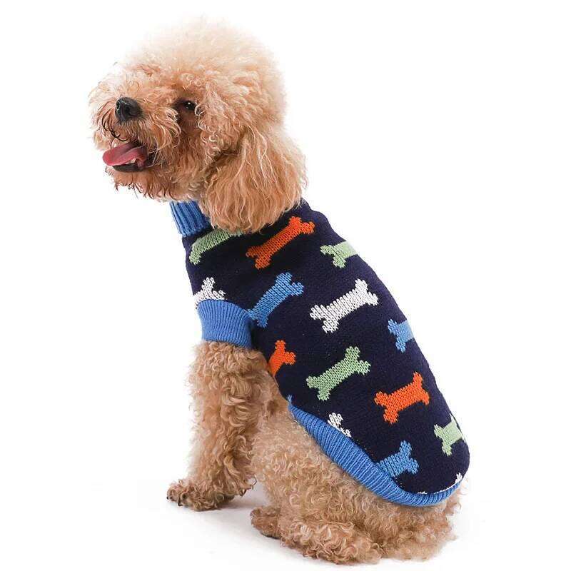 Cute Cartoon Reindeer for Pets Warm Costume Christmas Sweater Puppy and Cat Jumper Knitwears Winter Dog Clothes XJ260108 - view 4