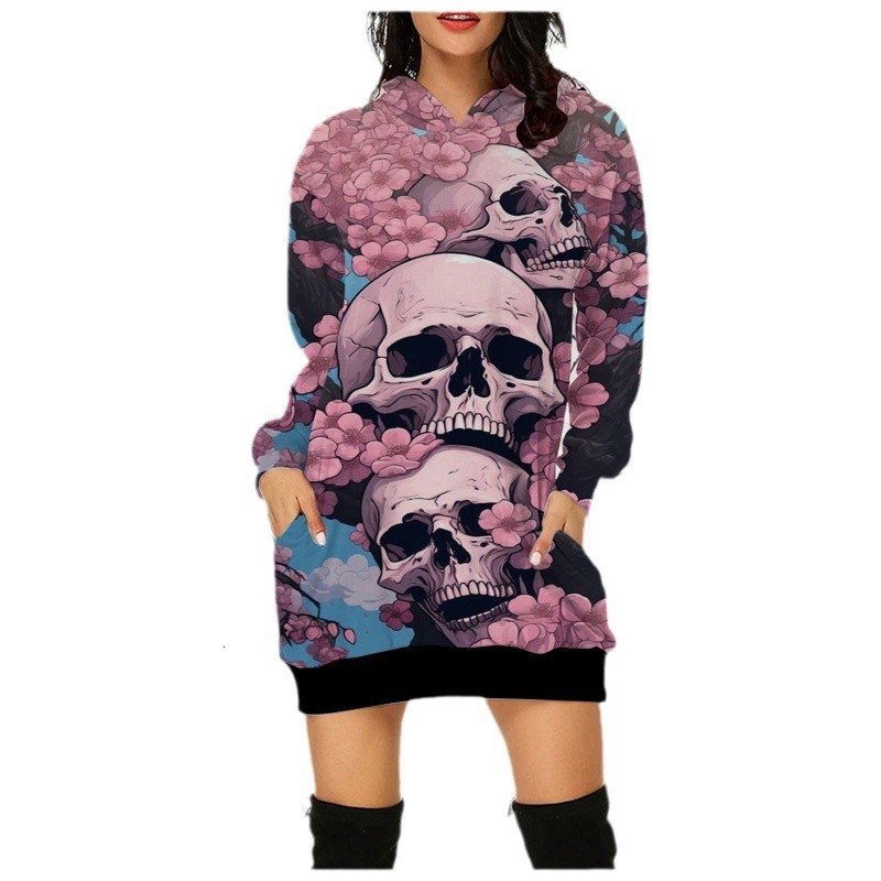 LW Plus Size dresses Letter Print Pocket Sweat Dress Spring summer long sleeve mini dress Fashion loose T-shirt dress vestido 240819