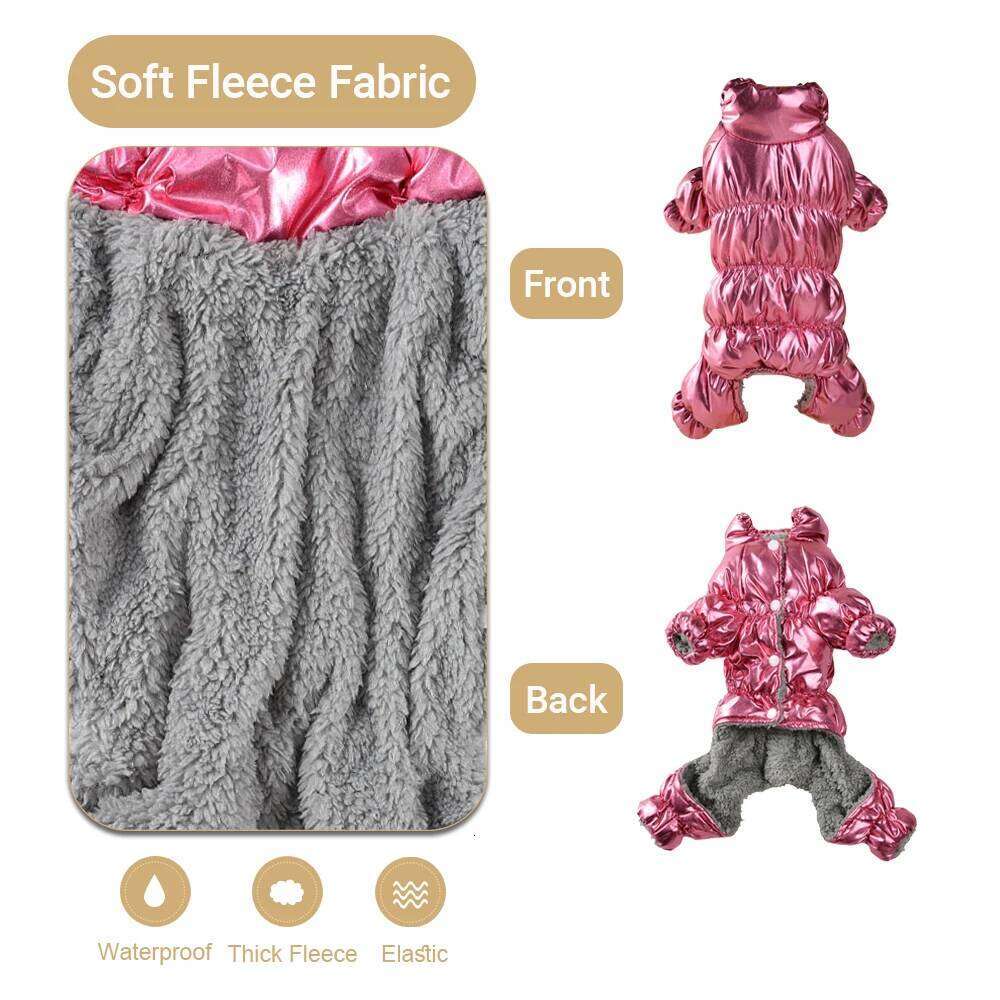 Winter Thicken Dog Clothes Jumpsuit Waterproof Overalls For Small Medium Dogs Warm Fleece Elastic Puppy Jacket Coat Pug Costume XJ251225