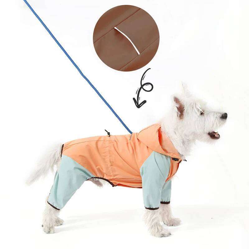 Towable Puppy Dog Raincoat Waterproof Pet Jumpsuit for Small Dogs Pomeranian Poodle Maltese Rain Coats Overalls mascotas Clothes XJ251225