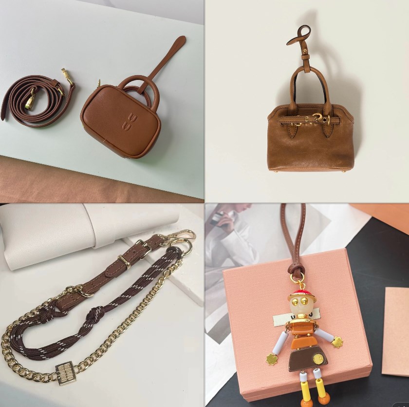 New Style Bag Charm Luxury Cute Letters Keychain Key Chain Holder Brand Designers Keychains Men Women Mini Bags Pendant Accessories Top