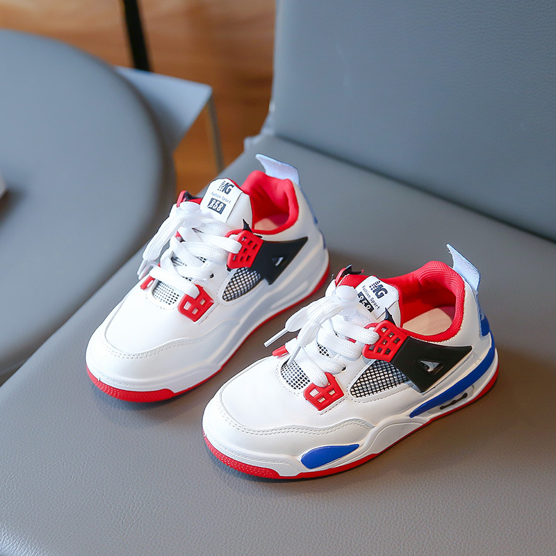 New design Children's Sports Shoes Autumn New Style Soft-soled anti-slip Versatile Leather casual shoes for Big kids Free shipping