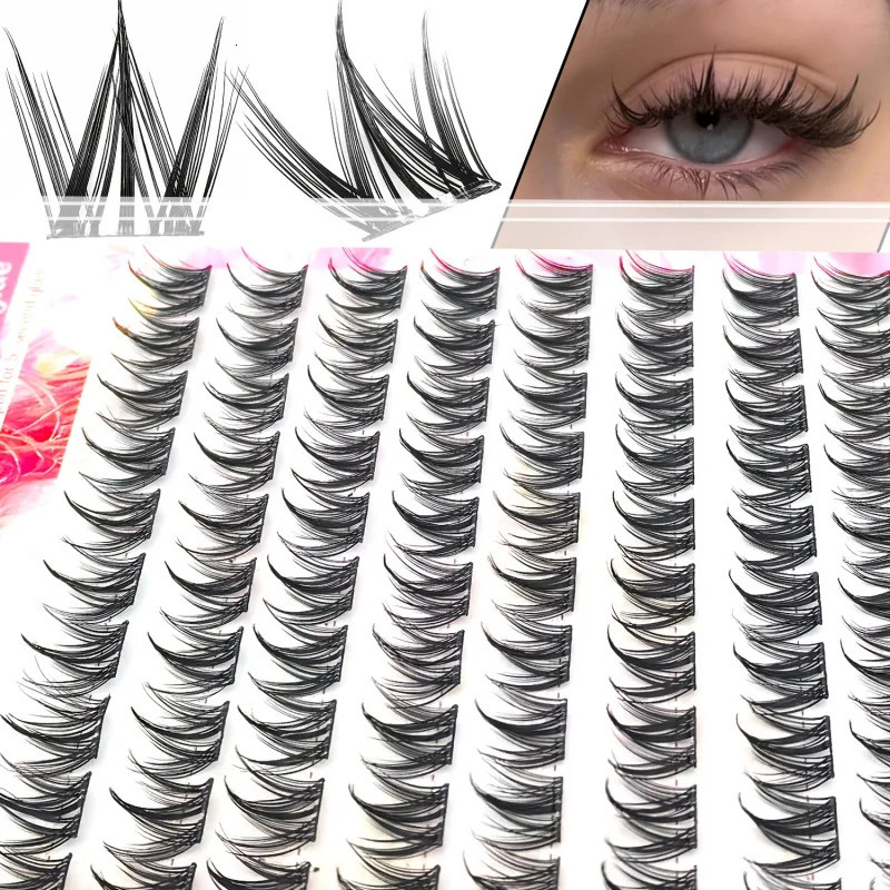Self Adhesive DIY Lash Extension Kit Lash Clusters No Glue Needed DIY Lash Extension Pre Glued Cluster Lashes Anime Look 260106