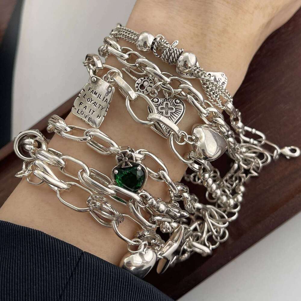 925 Sterling Silver Bracelets for Women Men Accessories Trend Vintage Narow Ball Star Pendant Party Jewelry Gift