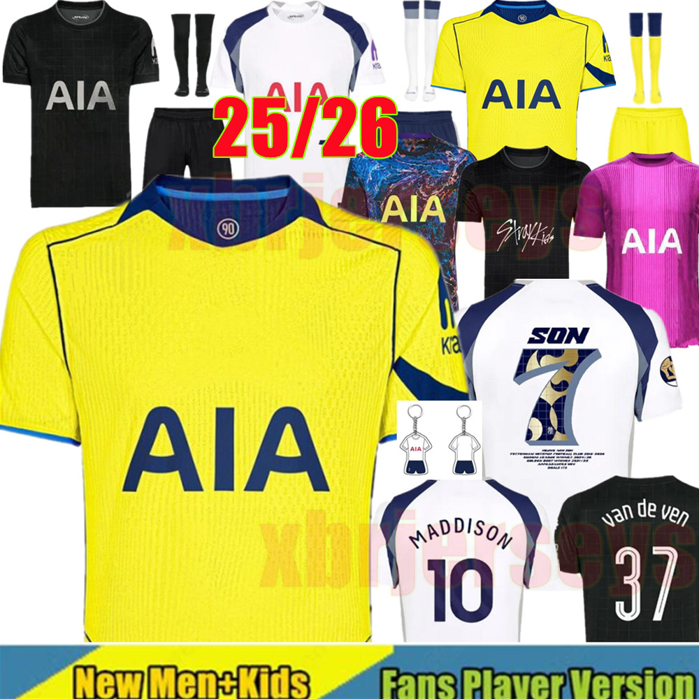 25 26 Tottenham Soccer Jerseys VAN DE VEN 2025 2026 Football shirt Hotspu KULUSEVSKI MADDISON VICARIO Johnson BERGVALL final Winners TEL KUDUS THFC XAVI SIMONS SON