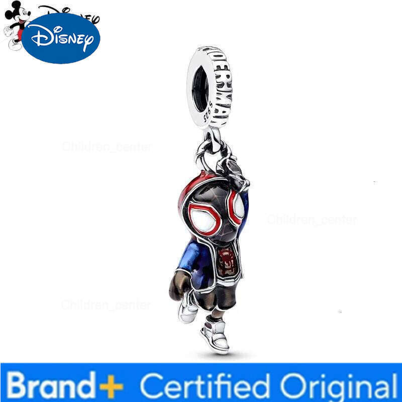 Disney Hot Sale Marvel's Series Spider-Man Miles Morales Dangle Charm Beads Fit Original Silver 925 Bracelet DIY Women Jewelry H260108