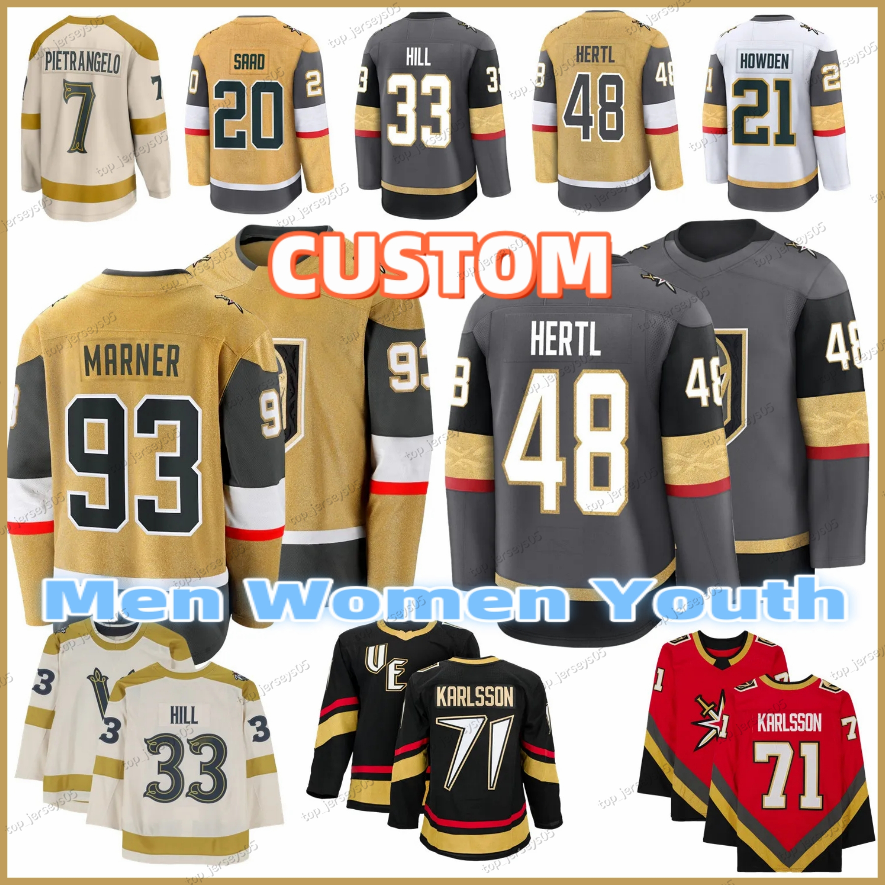 93 Mitchell Marner vegas hockey jersey 61 Mark Stone Ilya Samsonov Dorofeyev William Karlsson Tomas Hertl Reilly Smith Adin Hill golden knights Jack Eichel