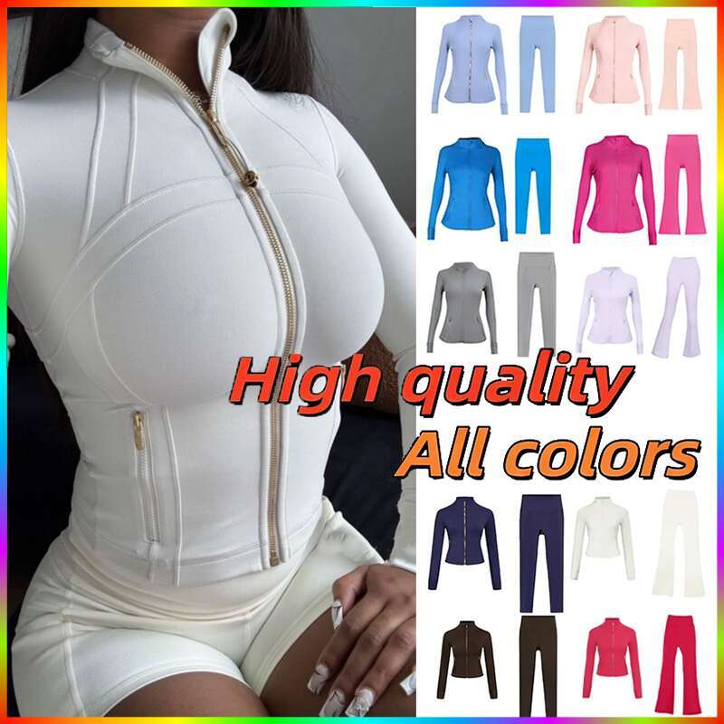 New women clothes Yoga Luluity Lemonic set Scuba Jackets Designer Sweater Luluity Lemonic jackets Workout designer Sport Coat sets Sweatshirt men Bundles top qr