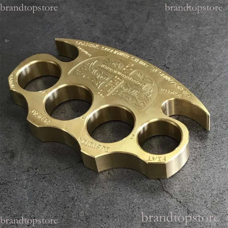 Solid Thickened Brass Knuckle Duster Outdoor Self knuckle dusters self defense Defense Window Breaker EDC Tool TIANSINIAO