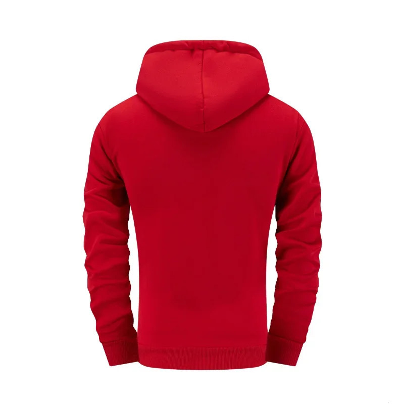 Mens Half Zip Hoodie Solid Color V-neck Sweatshirt Tracksuit High Quality Sports Jogging Man Clothing Casual Autumn Winter Tops 251231