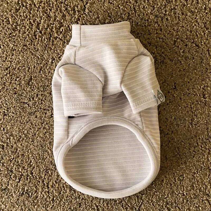 Pet Bottoming Shirt Teddy Beige Striped Vest Bichon Frise Winter Warmth Clothes Maltese Soft two-legged Clothing XS-XL XJ251225