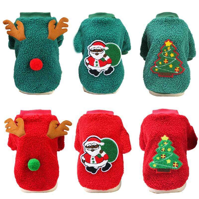 Christmas Puppy Cat Dog Sweater Hoodie Winter Pet Clothes for Small Dogs Pomeranian Shih Tzu Pullovers mascotas Costume Clothing XJ251225