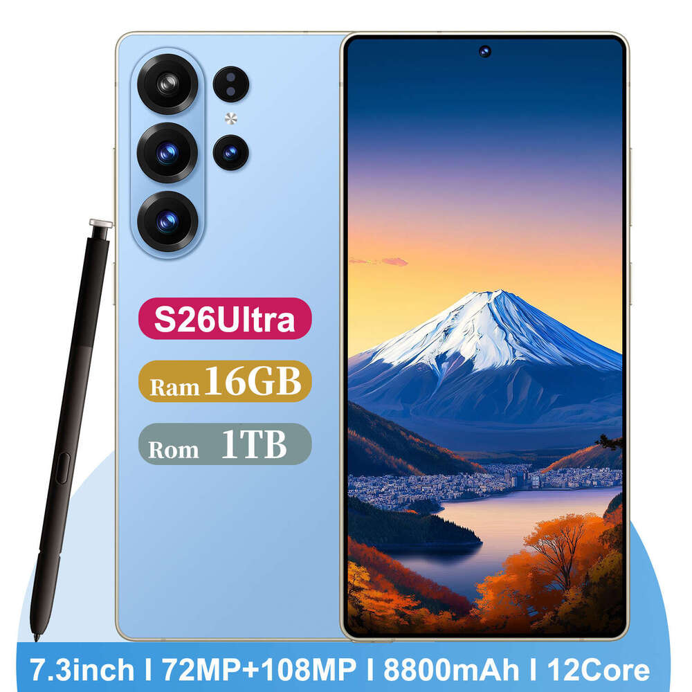 Global Version S26 Ultra Smartphone Android 7.3Inch Large Screen 5G Phone 16+1T Dual SIM,Mobile phone,Google Play Store SANNAING