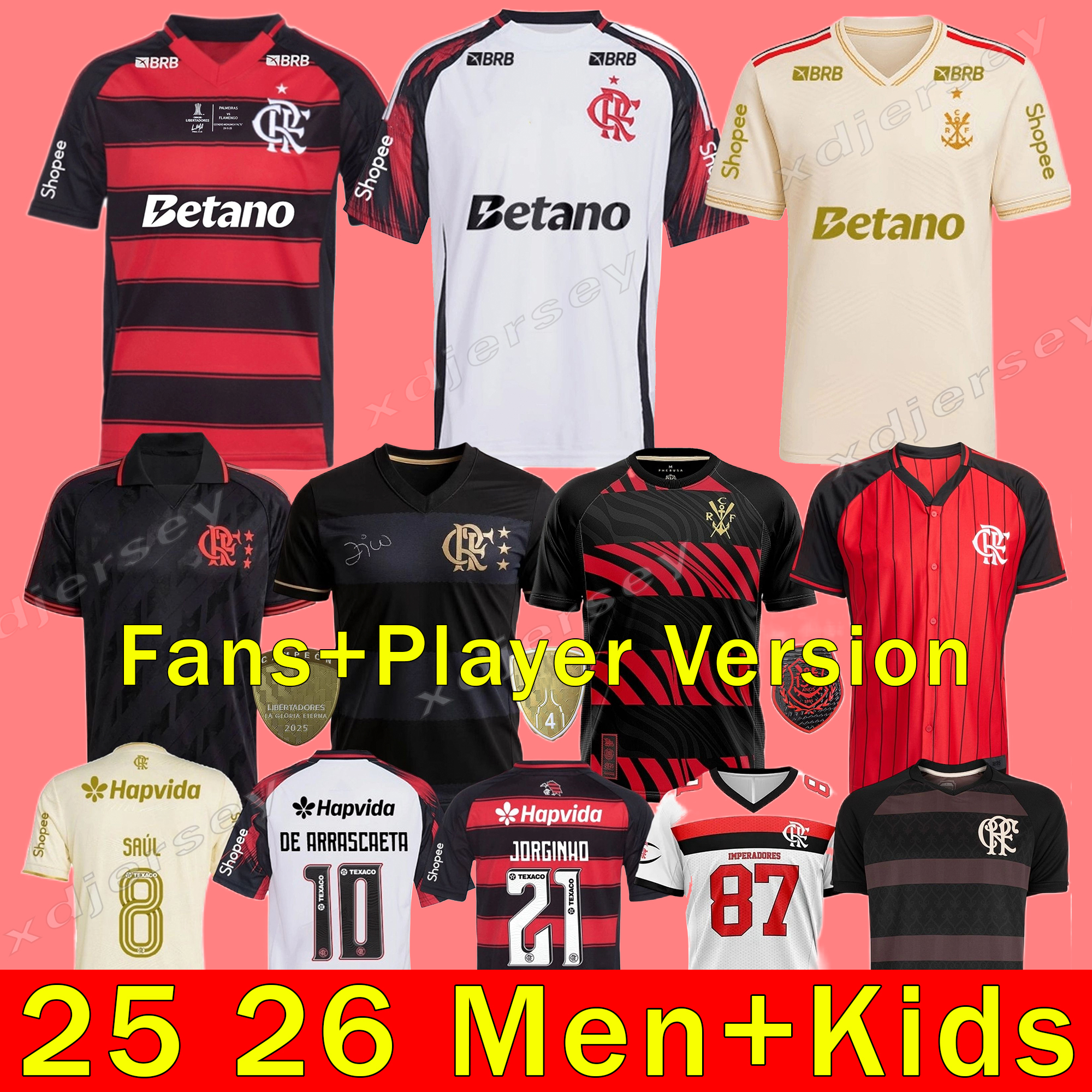 2025 2026 Flamengo soccer jerseys 25 26 Flamenco home away 3rd Camisa S.LINO PEDRO DANILO DE ARRASCAETA Jorginho football shirts