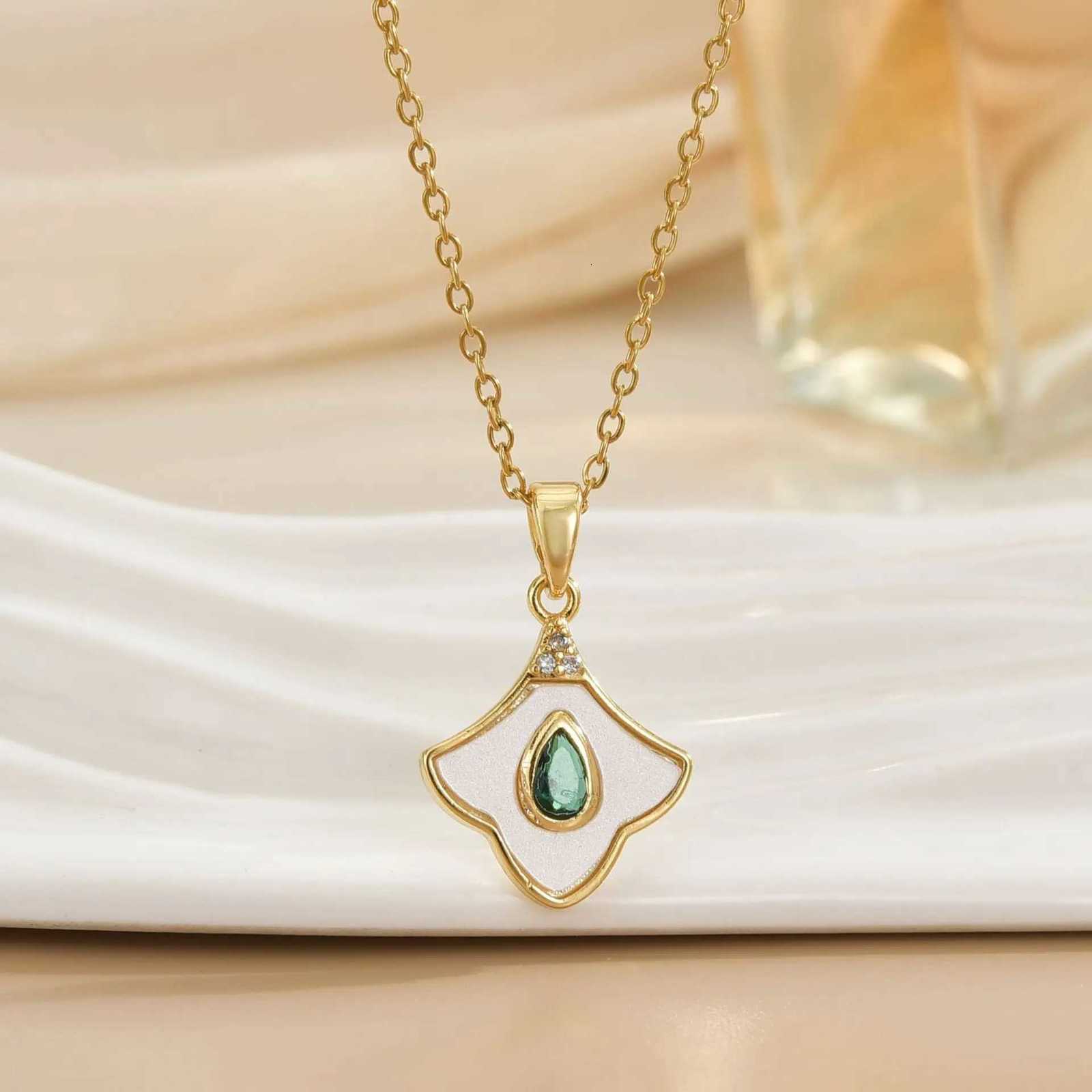 Korean Style Simple Titanium Steel Necklace for Women 18K Rose Gold Versatile Pendant TrenDY Internet Celebrity Clavicle Chain H260108