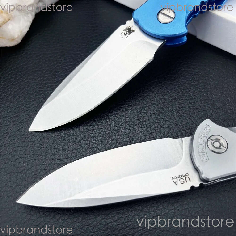 Rick Hinderer XM18 Assisted Pocket Folding Knife D2 Steel Blue/silver Aluminum Handle Portable Outdoor EDC Tactical Hunting Rescue Survival Tool 3300 