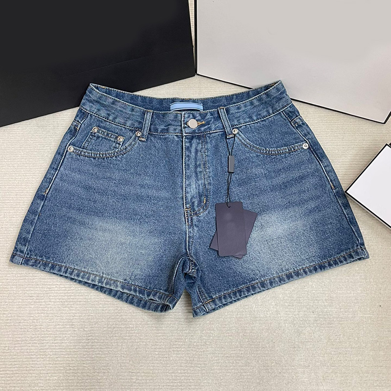 Designer Womens Mini Jeans Y2K Style Blue Washed Denim Shorts Summer Vacation Party Sexy Hot Pants Streetwear