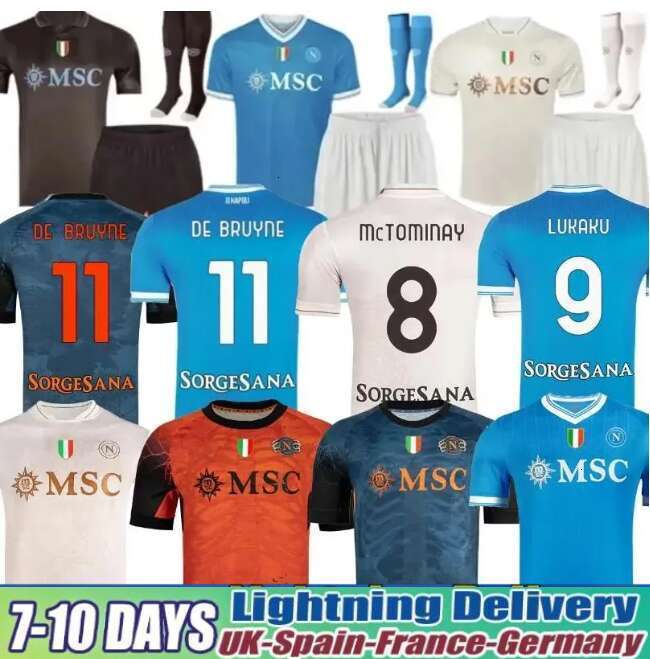 LUKAKU DE BRUYNE Napoli Soccer Jerseys Maglia LANG LUCCA Naples 25 26 BEUKEMA NERES Football Shirts Mctominay Napoli Jersey Top Kit Men Kids Set ssc Training Shirt