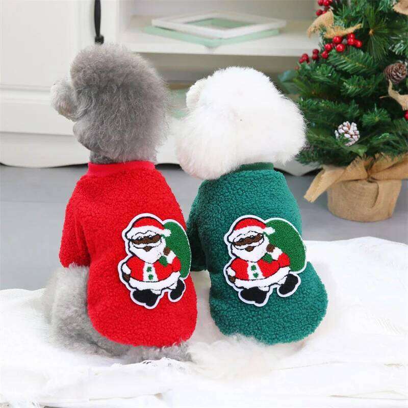 Christmas Puppy Cat Dog Sweater Hoodie Winter Pet Clothes for Small Dogs Pomeranian Shih Tzu Pullovers mascotas Costume Clothing XJ251225