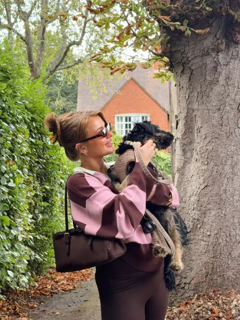 ETJ 2025 Autumn womens line street style fashion yellow wide stripe polo neck loose version of longsleeved sweater 260107