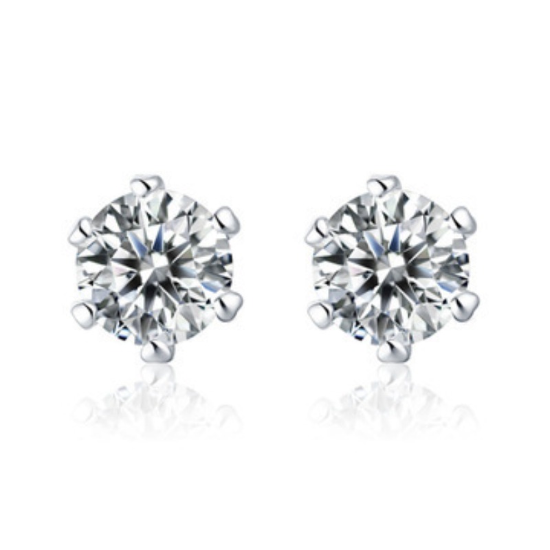 Hypoallergenic Diamond Earrings 925 Silver-colored Diamond Earrings Snowflake zircon Earrings - Perfectly Tailored Earrings for Men and Women