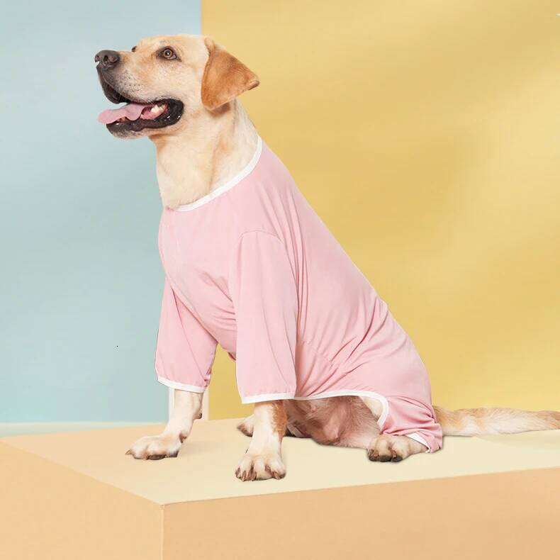 Summer Cooling Ice-Silk Dog Pajamas Onesies Soft Lightweight Clothes All-in-one Pet Jumpsuit for Medium Large Dogs XJ251225