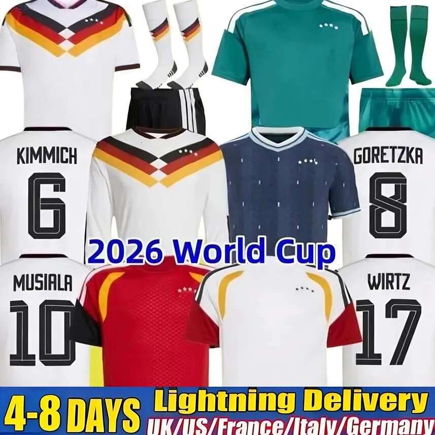 Germany Jerseys 2026 World Cup 125TH Musiala Wirtz Havertz Kimmich Soccer Jerseys Deutschland Trikot KROOS Tah RUDIGER Raum MULLER Shirt Kid Kits Football Jersey