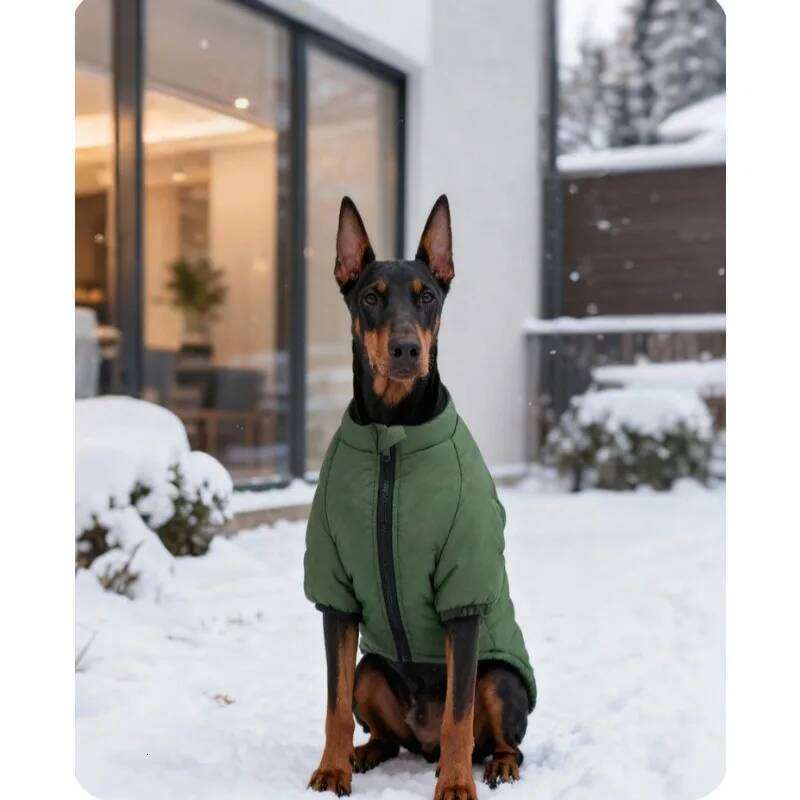 New Winter for Doberman, Large Pet Dog Cotton-padded Jackets, Two-legged Clothes, Fashionable and Simple Clothing XJ251225