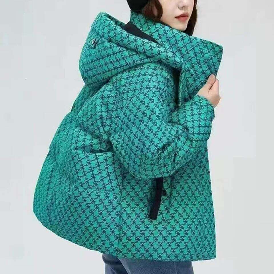 Autumn Winter Down Designer Fashion Cotton Jacket Women New Fashion Loose Thicken Coat Hooded Zipper Pocket Stand-Up Collar Outwear Female Parka