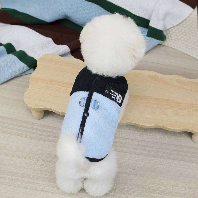 Fashion Vest with D-Ring Warm Soft Dog Clothes Autumn Puppy Overcoat Cute Solid Cat Jacket Coat Chihuahua Pet Costume XJ251225